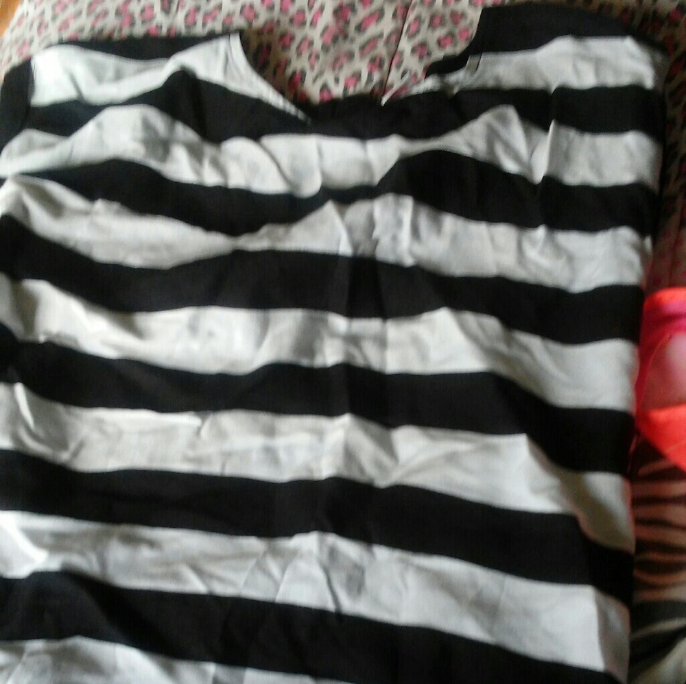 Black and white blouse